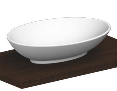 izlietne Neck, 630x450 mm, uz virsmas, balta