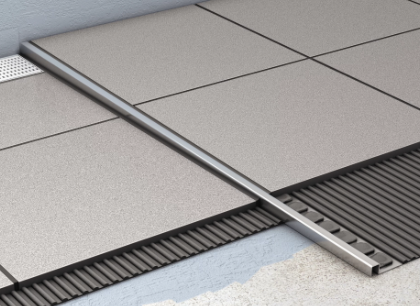 profils ar melnu virsmu ShowerStep, 990 mm, kreisā puse, h=12.5/30 mm
