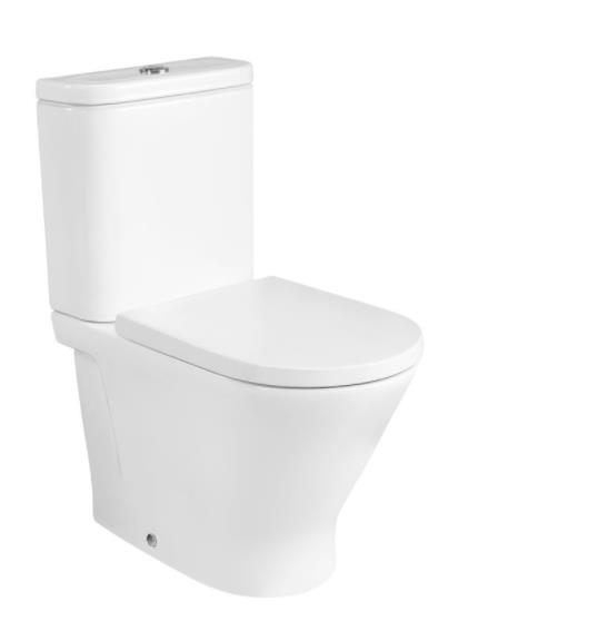 poda apakša The Gap Round Rimless Compact, 370x600 mm, universāls izvads, balta