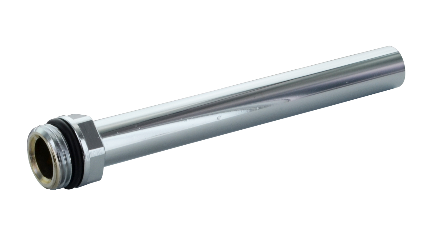 pieslēguma caurule 1/2`, d15, L-175mm, melna matēta (1 gab)