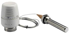 Rad. termostats A428, M30x1.5, ar iznesamu sensoru, balts