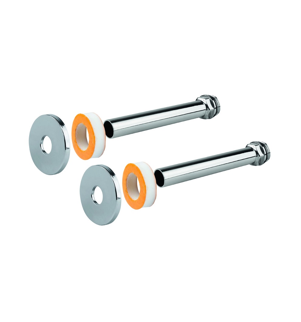 dubultais sienas pieslēgkomplekts 1/2`, d16, L-120mm, hromēts dubultais sienas pieslēgkomplekts 1/2`, d16, L-120mm, hromēts - Image 1