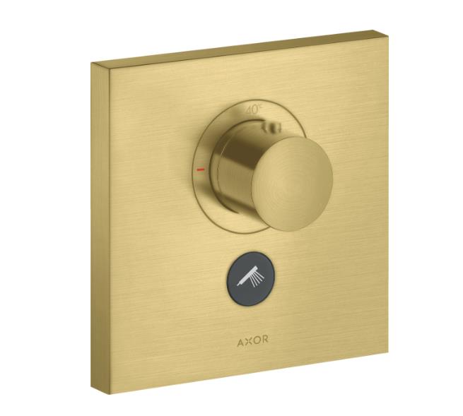 termostata ShowerSelect Square virsapmetuma daļa, ar 1 izeju un papildu izeju, brushed br