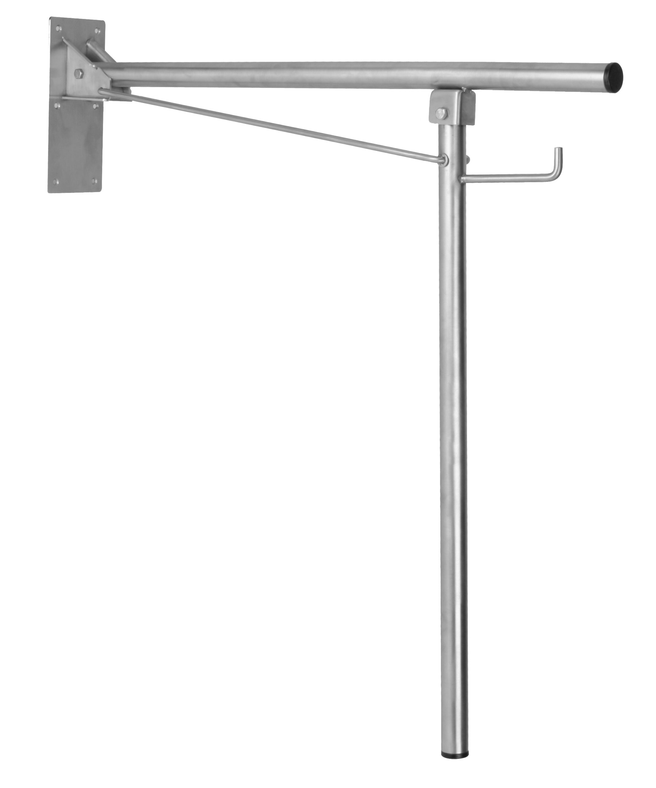 atbalsta rokturis Medinox, paceļams, ar atbalstu pret grīdu,821x750 mm, matēts nerūsējošais tērauds atbalsta rokturis Medinox, paceļams, ar atbalstu pret grīdu,821x750 mm, matēts nerūsējošais tērauds - Image 1