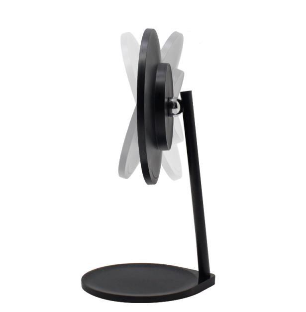 kosmētiskais spogulis ar apgaismojumu Solo, d=210 mm, 3x palielina, melns kosmētiskais spogulis ar apgaismojumu Solo, d=210 mm, 3x palielina, melns - Image 1