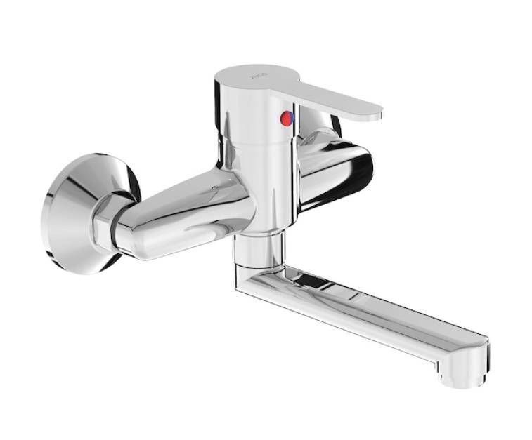 virtuves izlietnes maisītājs Lyra Smart, no sienas, iztece 210 mm, hroms