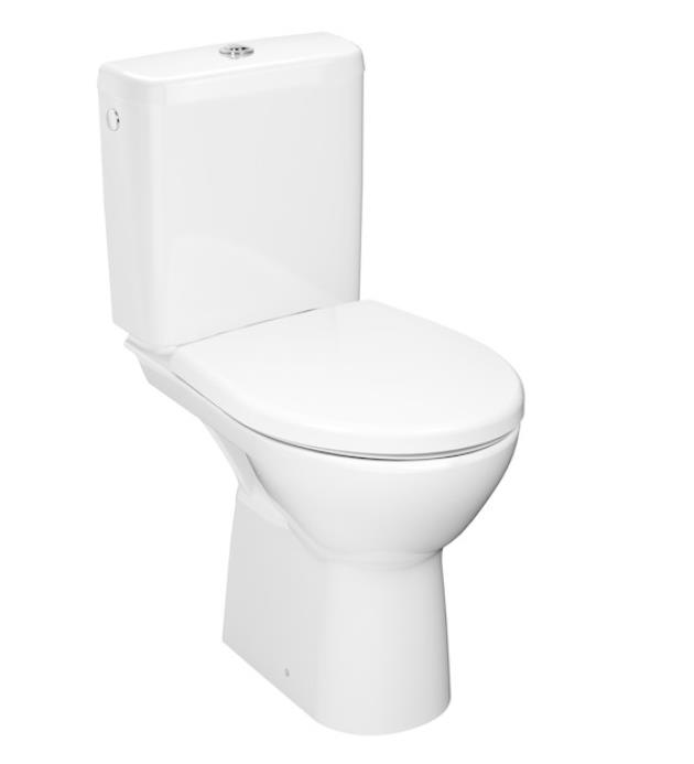 pods Lyra Plus rimless, 360x630 mm, horizontāls izvads, pievads no apakšas,  4,5/3 l, balts