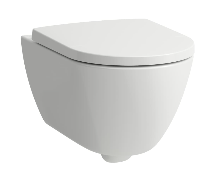 pods ar QR/SC vāku Pro X rimless, stiprināms pie sienas, 360x540 mm, silent flush, balts