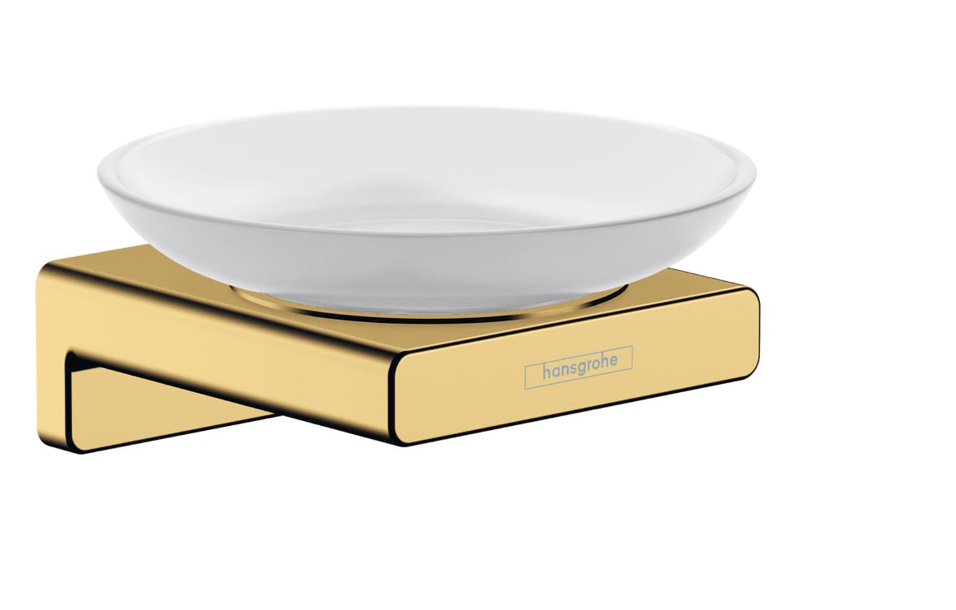 ziepju trauks ar turētāju AddStoris, polished gold optic