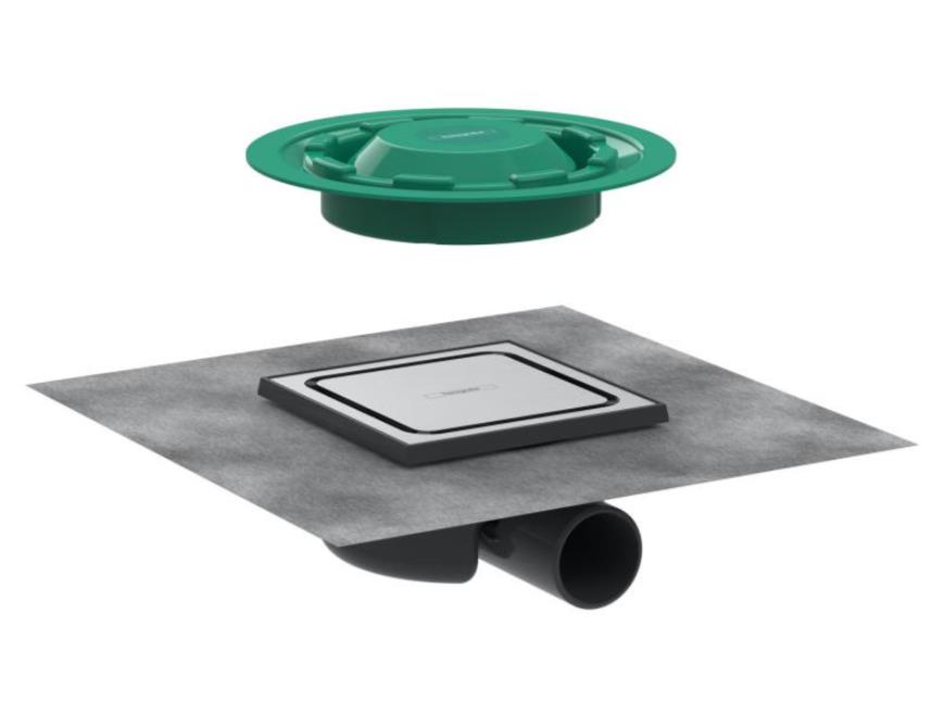 dušas traps RainDrain Spot, 150x150 mm, horizontāls, brushed stainless steel dušas traps RainDrain Spot, 150x150 mm, horizontāls, brushed stainless steel - Image 1