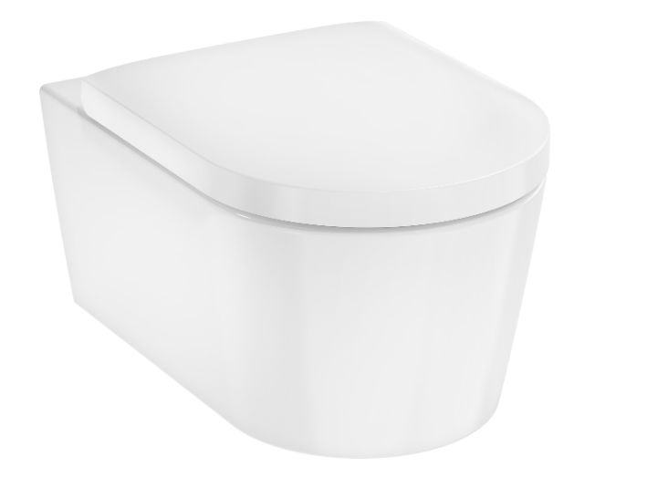 pods ar QR/SC vāku EluPura S rimless, 360x540 mm, pie sienas, AquaFall Flush, balts