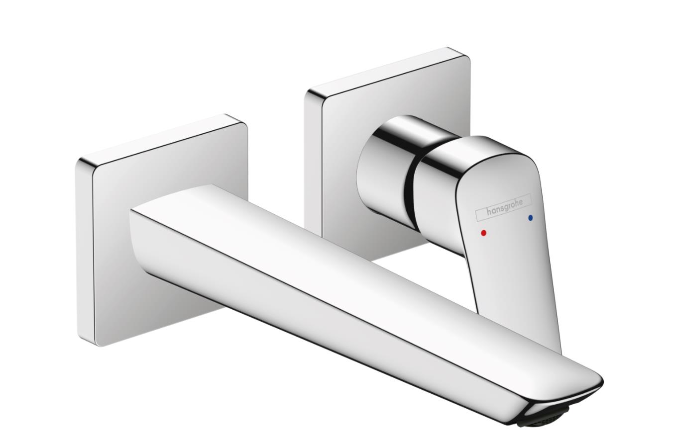 izlietnes maisītāja Logis virsapmetuma daļa, 2 MC, iztece 205 mm, no sienas, hroms