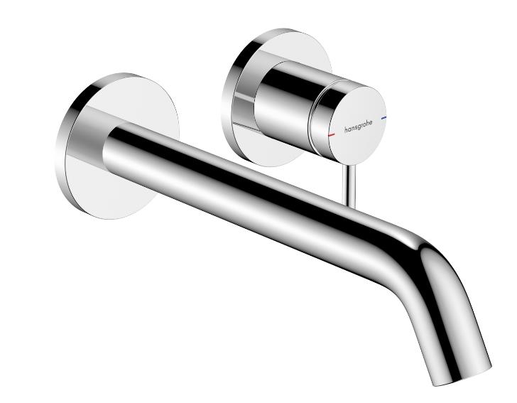 izlietnes maisītāja Tecturis S virsapmetuma daļa, 2 MC, iztece 225 mm, no sienas, hroms