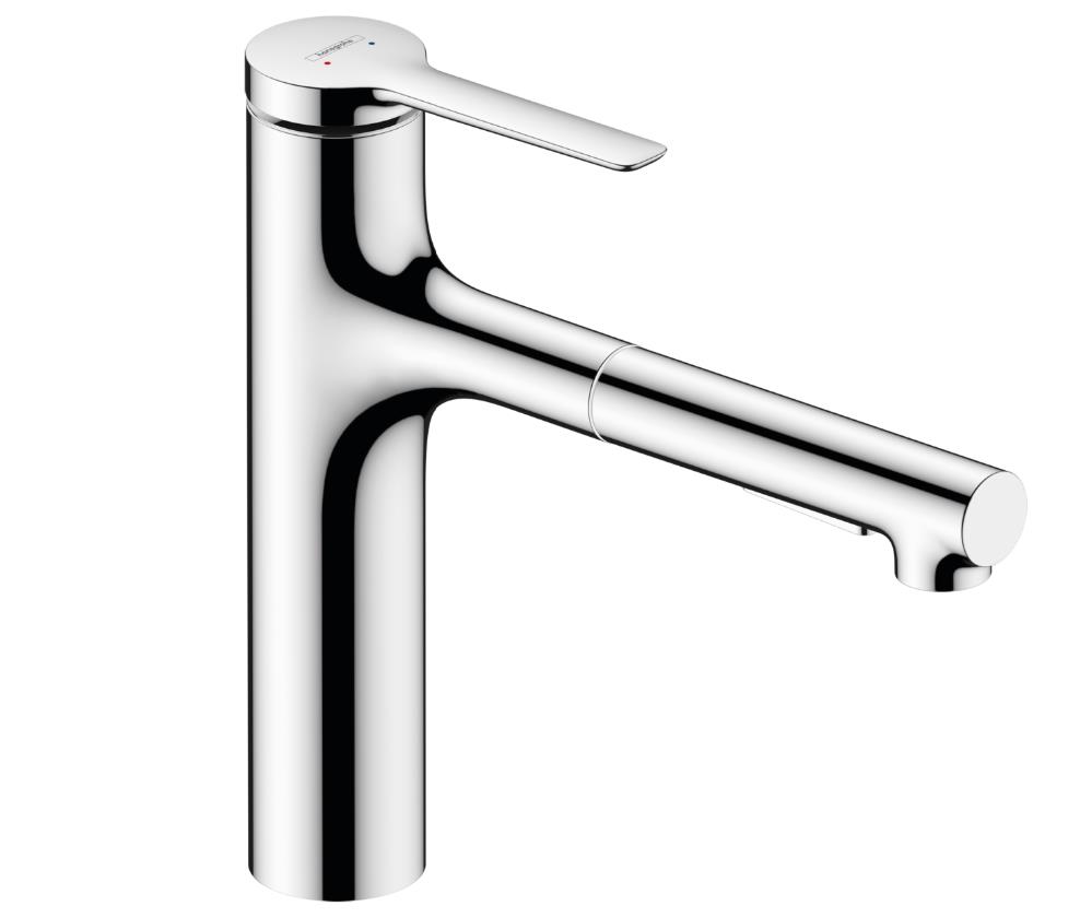 virtuves izlietnes maisītājs ar izvelkamu dušu Zesis M33-160 2jet, hroms + sBox