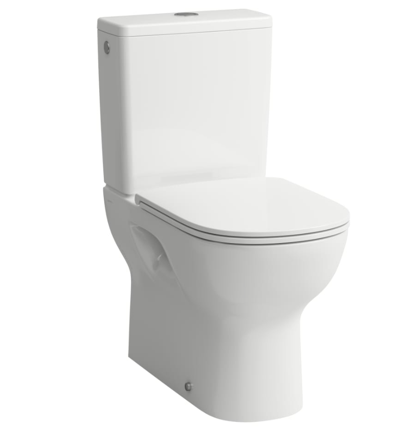 pods ar QR/SC vāku Lua rimless, universāls izvads, pievads no apakšas, balts