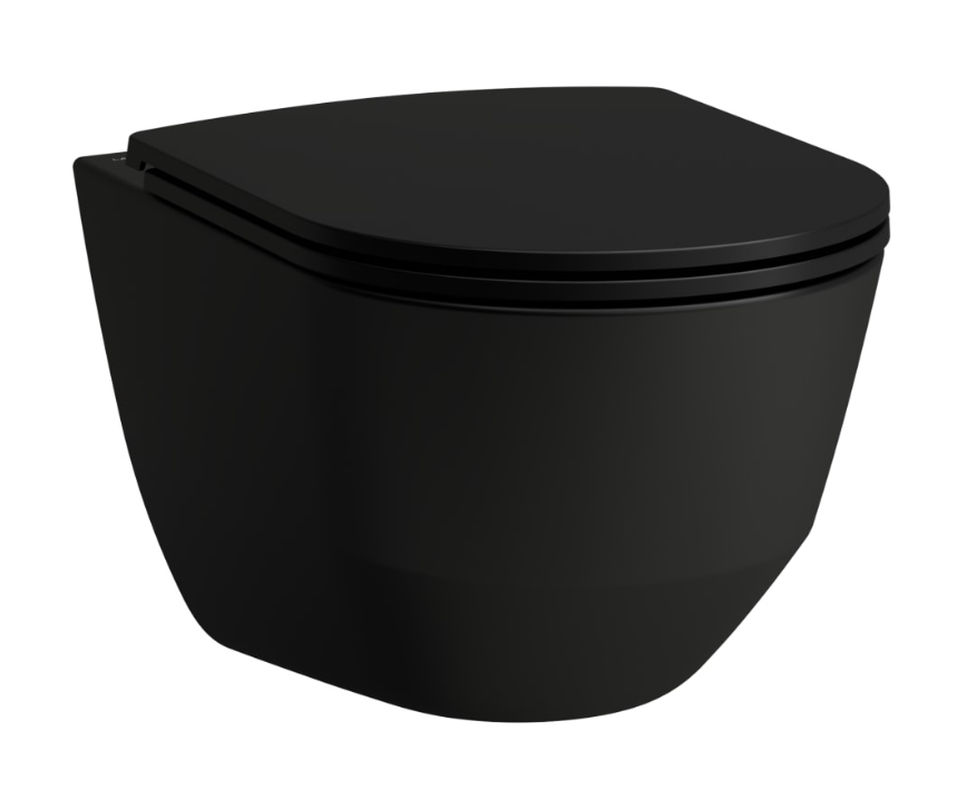 pods ar QR/SC slim vāku Pro rimless, stiprināms pie sienas, 360x530 mm, matēts melns pods ar QR/SC slim vāku Pro rimless, stiprināms pie sienas, 360x530 mm, matēts melns - Image 1