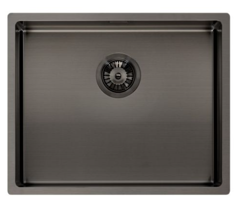virtuves izlietne Miami (L), viena bļoda, 500x400 mm, gun metal