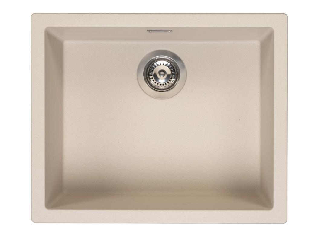 virtuves izlietne Amsterdam 50, viena bļoda, 560x460 mm, caffe silvery