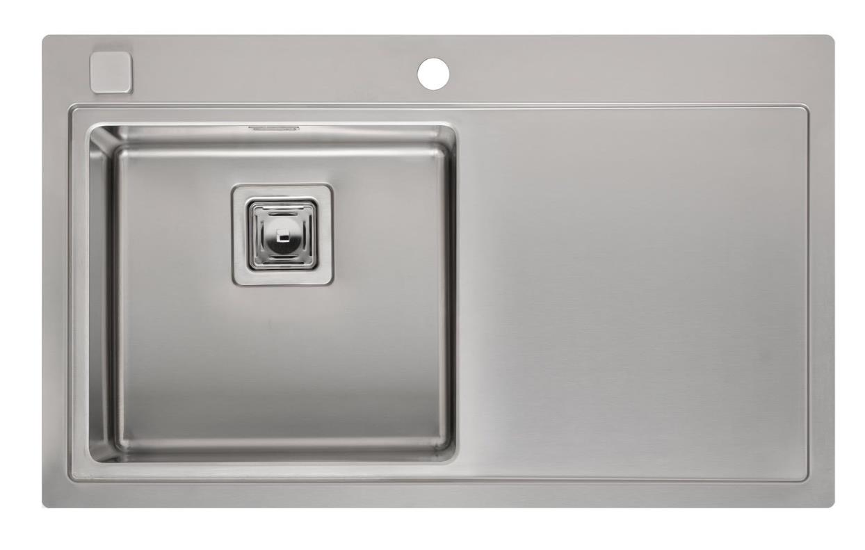 virtuves izlietne Phoenix 40 (L), viena bļoda ar plauktu, 860x510 mm, kreisā puse virtuves izlietne Phoenix 40 (L), viena bļoda ar plauktu, 860x510 mm, kreisā puse - Image 1