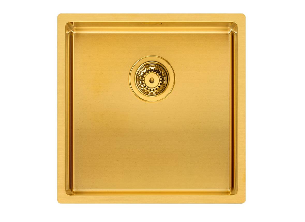 virtuves izlietne Tampa (L), viena bļoda, 400x400 mm, gold