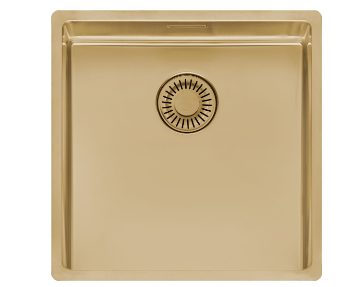 virtuves izlietne New York Comfort 40x40 (L), viena bļoda, 440x440 mm, gold II