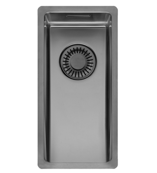 virtuves izlietne New York Comfort 18x40 (L), viena bļoda, 220x440 mm, gun metal II
