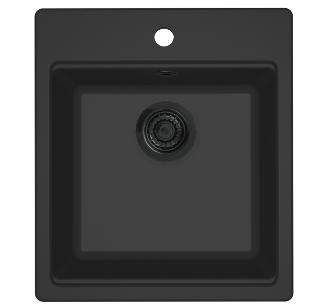 virtuves izlietne Florence 40 Tapwing, viena bļoda, 450x510 mm, nero black