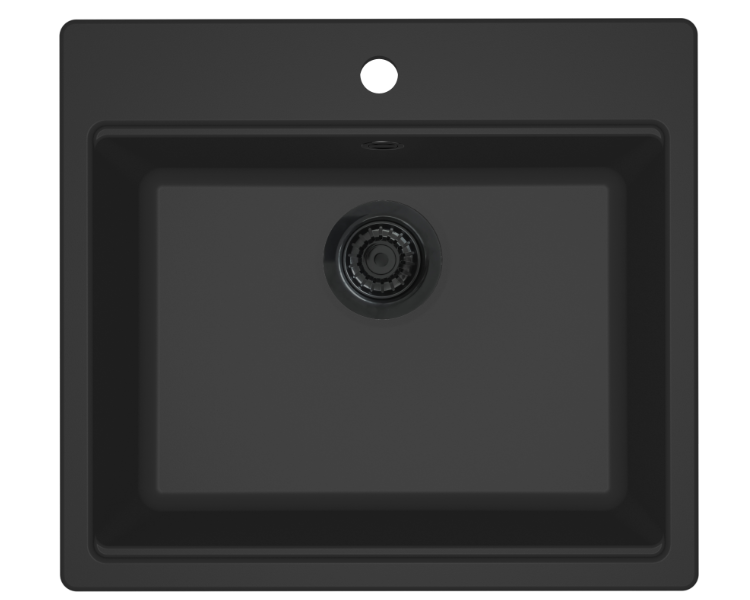virtuves izlietne Florence 50 Tapwing, viena bļoda, 570x510 mm, nero black