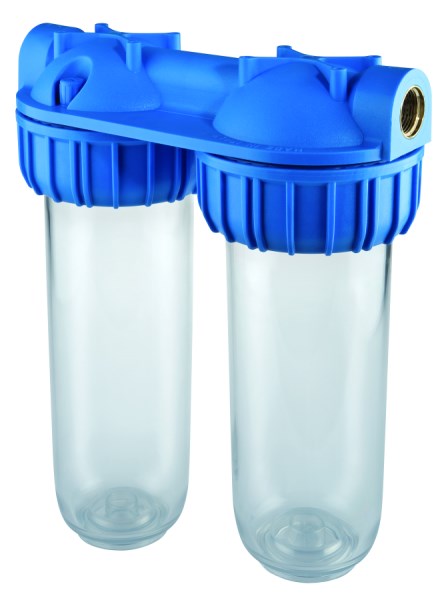 filtra korpuss Senior Duplex Plus 3P SX, 10" - 1", dubults