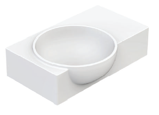izlietne NU40, 400x270 mm, kreisā puse, balta Xonyx
