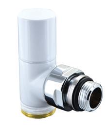 Rad. ventilis Compact 1/2` x 24-19, 90°, balts/hroms