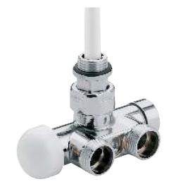 radiatora monobloks One-Thermo, 1/2" x 24-19, 90°, hroms, bez termogalvas