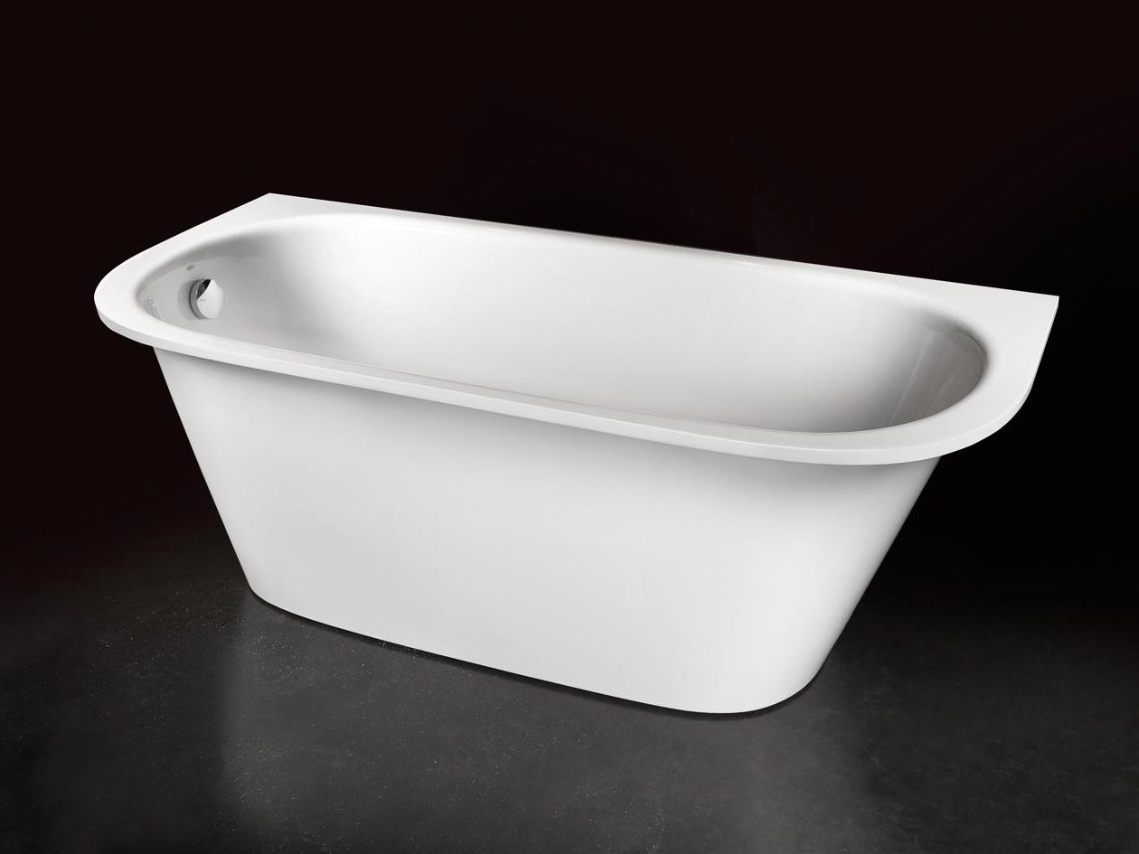 vanna Vario L, 1680x750 mm, ar noapaļotu stūri A, balta akmens masas